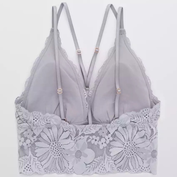 Aerie Garden Party Lace Strappy Padded Bralette - Picture 4 of 8